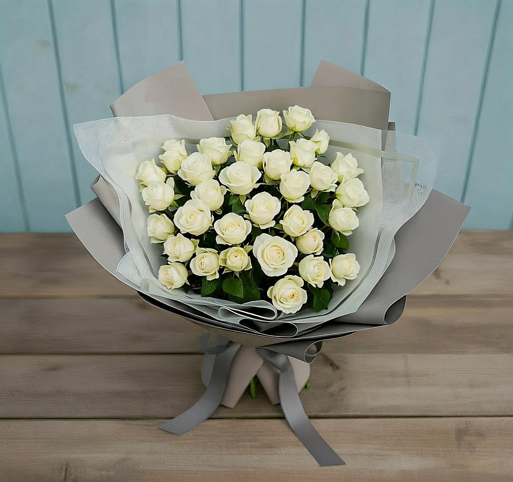 Букет Белоснежная нежность в Пролетарский Московской области