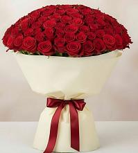 Букет 101 Красная роза Милано в Пролетарский Московской области