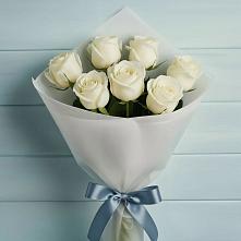 Букет 7 Белых роз Эдлесс Лав #REPLACE_PRED# Пролетарский Московской области