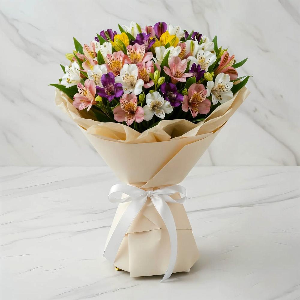 Букет цветов из: Альстромерии в Пролетарский Московской области