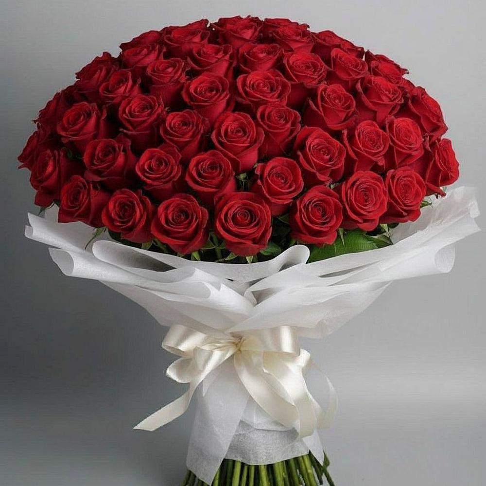 Букет 101 Красная роза Блэк Мэджик в Пролетарский Московской области