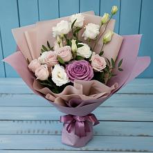 Букет цветов из:  Розы и Лизиантусы в Пролетарский Московской области