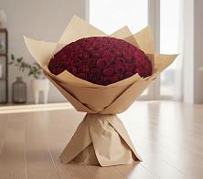 Букет 101 Красная роза в Пролетарский Московской области