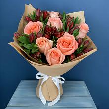 Букет цветов из:  Розы и Альстромерии #REPLACE_PRED# Пролетарский Московской области