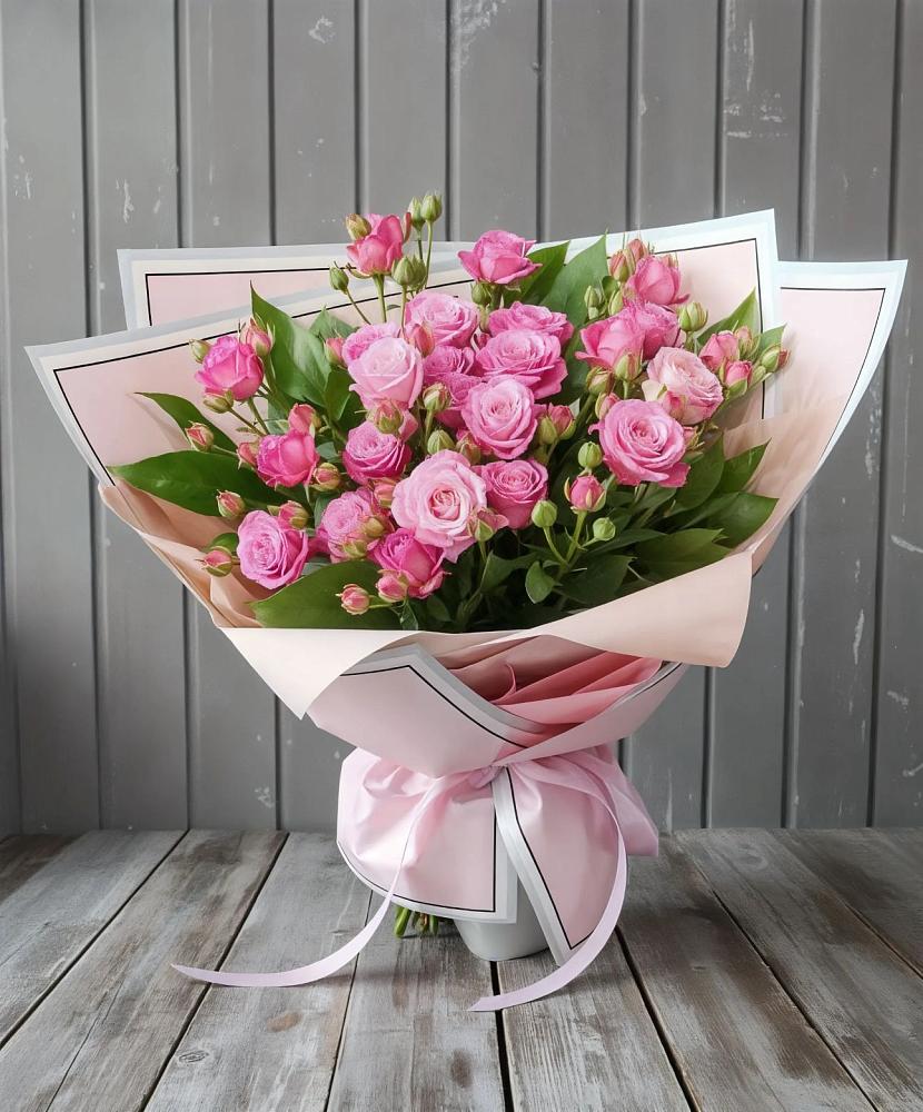 Букет Розовый кустик в Пролетарский Московской области