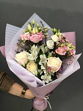 Букет цветов из:  Альстромерии, Розы и Лизиантусы #REPLACE_PRED# Пролетарский Московской области