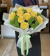Букет цветов из:  Хризантемы и Розы #REPLACE_PRED# Пролетарский Московской области