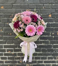 Букет цветов из:  Герберы и Хризантемы #REPLACE_PRED# Пролетарский Московской области