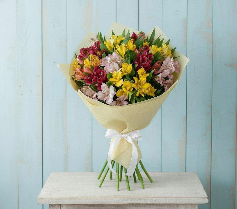 Букет цветов из: Альстромерии в Пролетарский Московской области