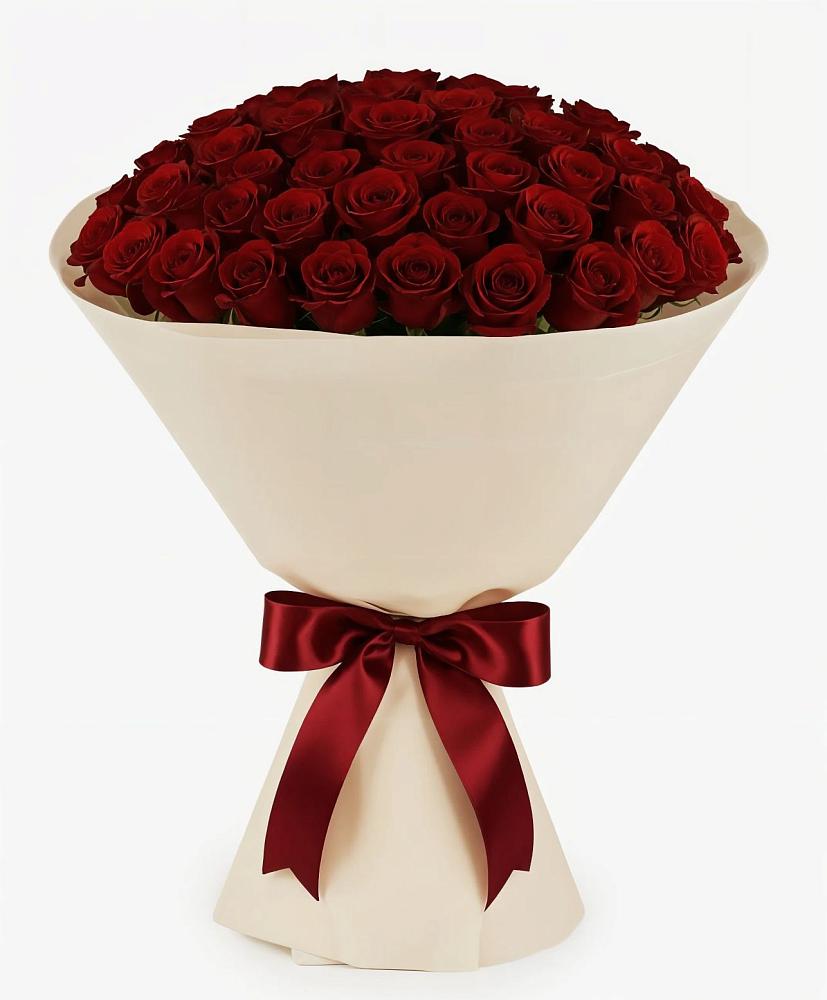 Букет 101 Бордовая роза Блэк Бакарра в Пролетарский Московской области