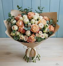 Букет цветов из:  Альстромерии и Розы #REPLACE_PRED# Пролетарский Московской области