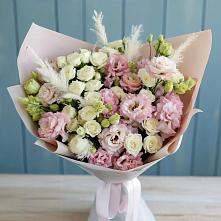 Букет цветов из:  Альстромерии и Розы #REPLACE_PRED# Пролетарский Московской области